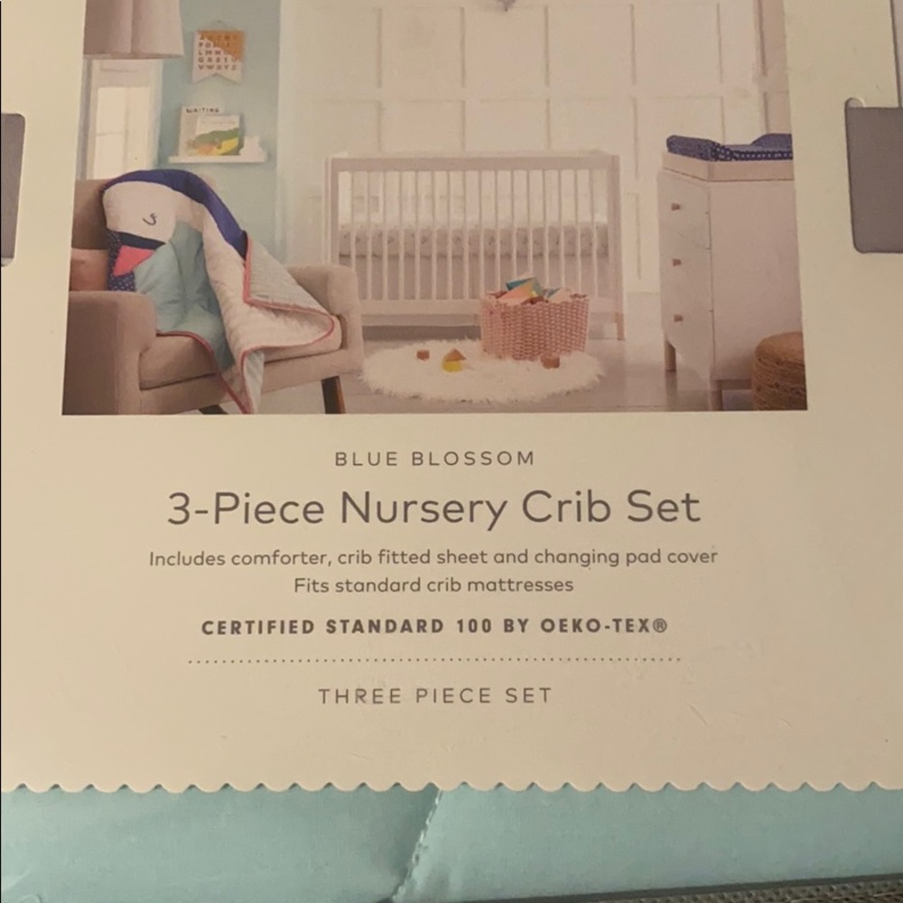 3 piece nursery crib set